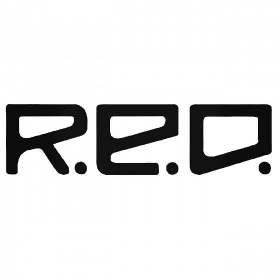 Red Text Logo Decal Sticker