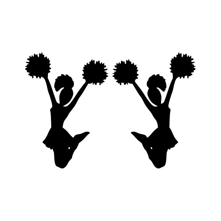 Cheerleader Stickers – Pom Pom Spirit Decals (2-Pack)