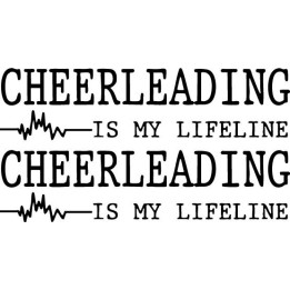 Cheerleading Is My Lifeline Stickers – Cheer Decals (2-Pack)