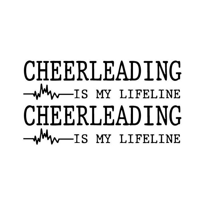 Cheerleading Is My Lifeline Stickers – Cheer Decals (2-Pack)