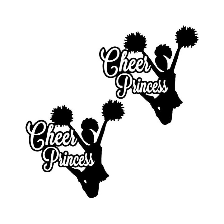 Cheer Princess Stickers – Cheerleading Decals (2-Pack)