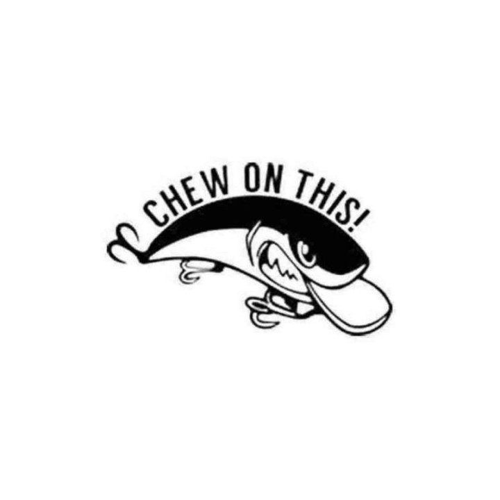 Buy Chew On This Fishing Die Cut Decal Sticker Online