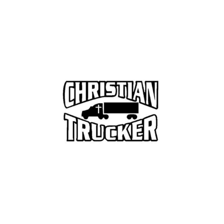 Christian Trucker Stickers – Faith HGV Cross Decals (2-Pack)