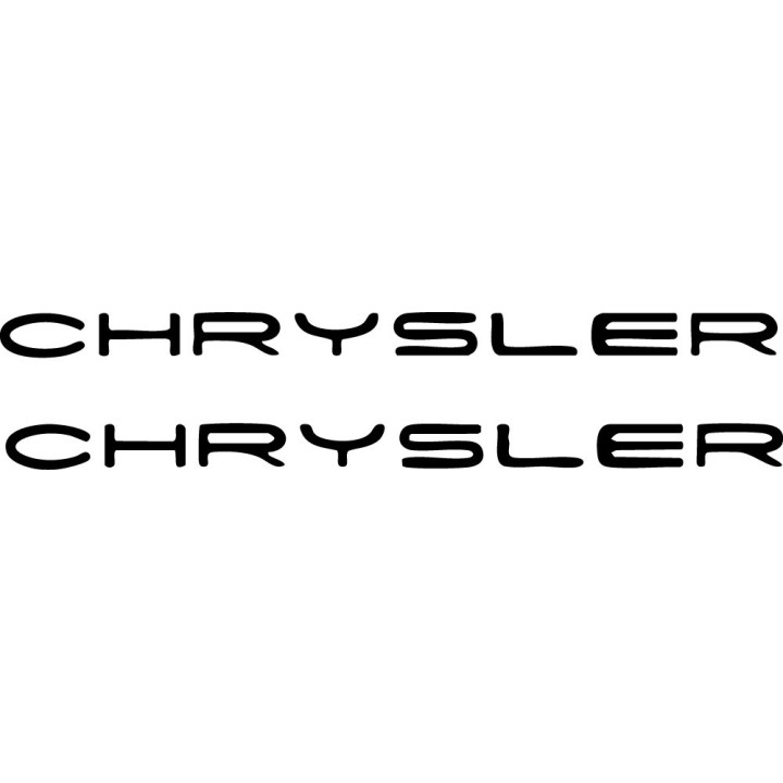 Chrysler Script Text Stickers – 300C Voyager PT Cruiser Car Decals (2-Pack)