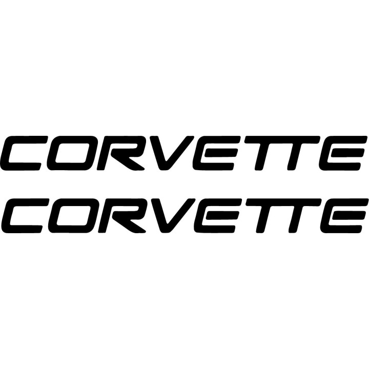 Corvette Stickers – Chevrolet C5 C6 C7 C8 Sports Car Vinyl Decals (2-Pack)
