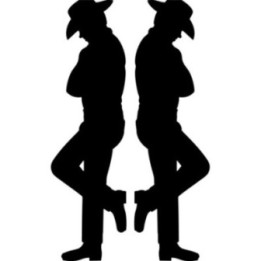 Cowboy Silhouette Stickers – Western Rodeo Decals (2-Pack)
