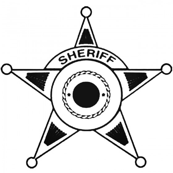 Sheriff Shield D Decal Sticker
