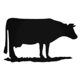 Cow Silhouette Stickers – Farm Animal Decals (2-Pack)