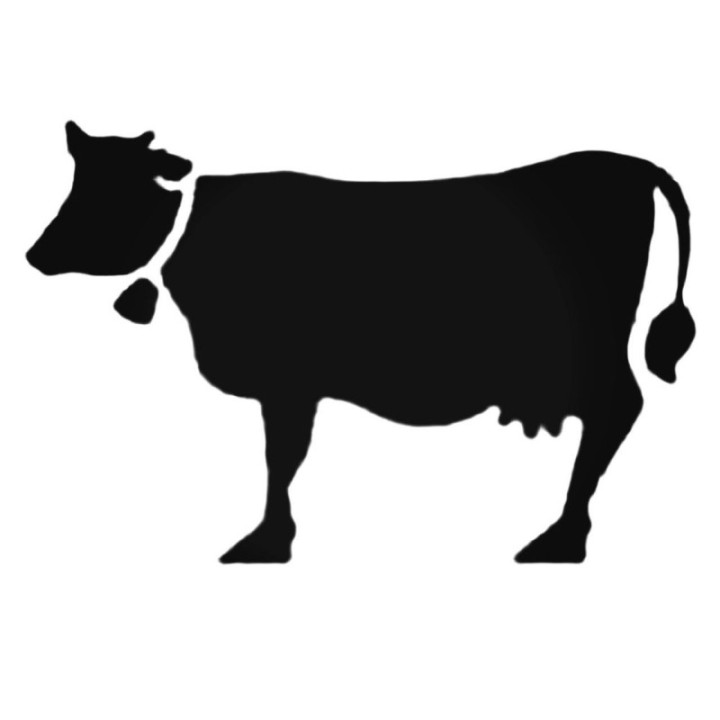 Cow with Bell Stickers – Farm Animal Decals (2-Pack)