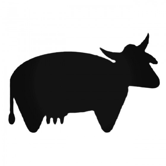 Short Cow Decal Sticker