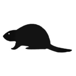 Beaver Silhouette Stickers – Wildlife Decals (2-Pack)
