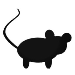 Cute Mouse Stickers – Cartoon Silhouette Decals (2-Pack)
