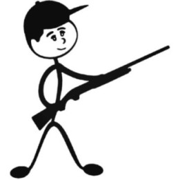 Dad Hunter Stick Figure Stickers – Family Decals (2-Pack)