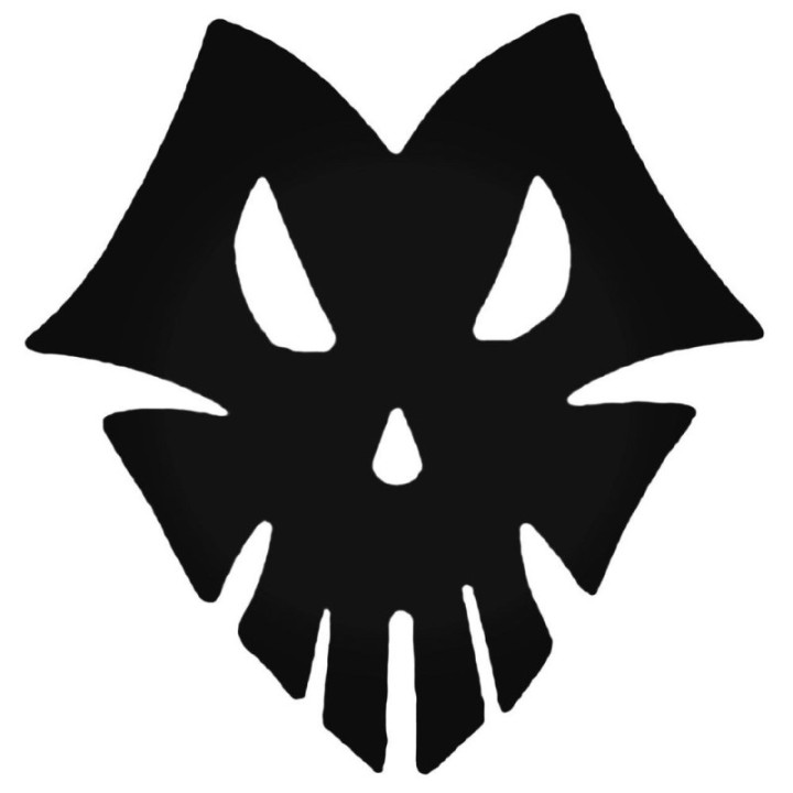Dark Skull Stickers – Gothic Demon Horror Decals (2-Pack)