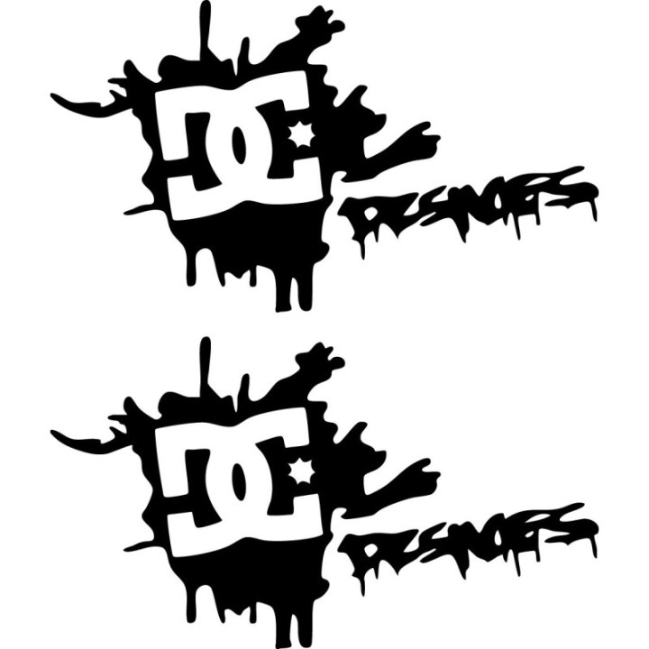 DC Shoes Graffiti Splat Stickers – Skate Decals (2-Pack)