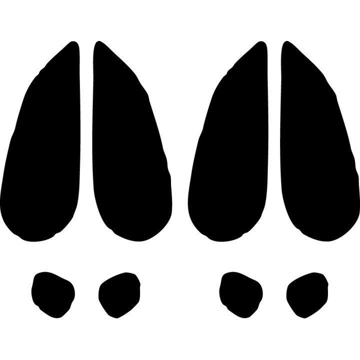 Deer Footprints Stickers – Wildlife Hunting Track Decals (2-Pack)