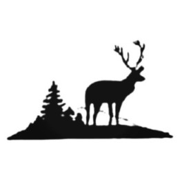 Buy Deer With Trees Decal Sticker Online