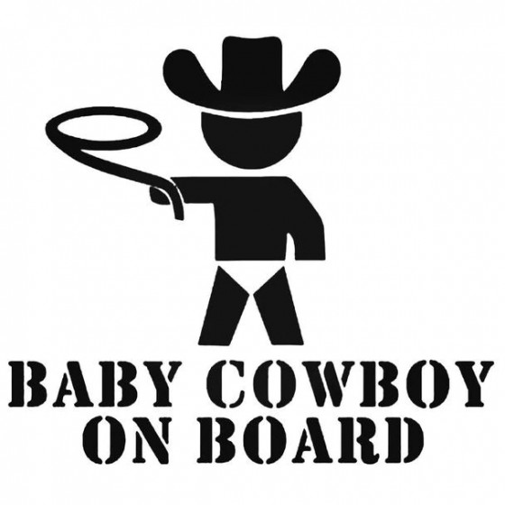 Baby Cowboy On Board Decal...