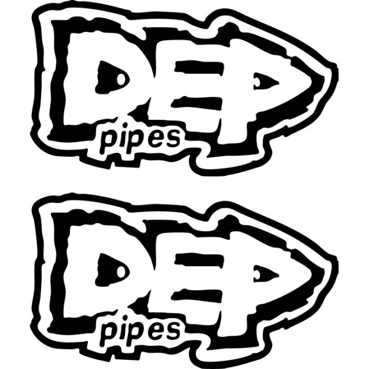 DEP Pipes Stickers – Motocross Exhaust Two-Stroke Decals (2-Pack)