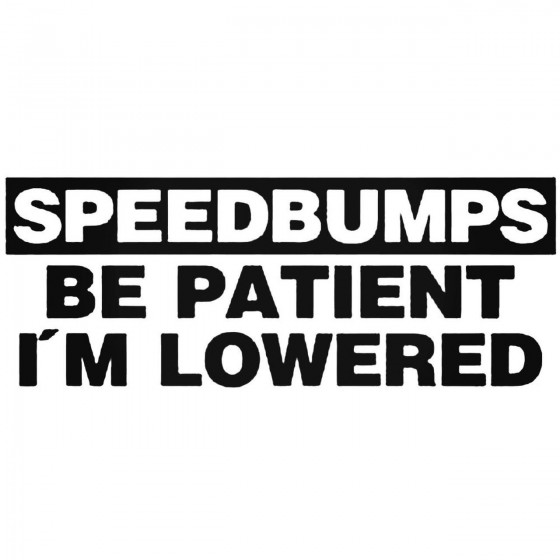 Speed Bumps Be Patient...
