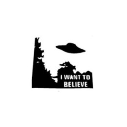 I Want To Believe X-Files Stickers – UFO Alien (2-Pack)
