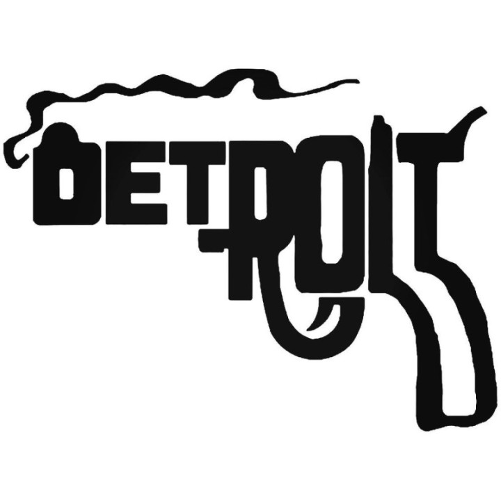 Detroit Gun Stickers – Motor City Vinyl Decals (2-Pack)