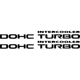 DOHC Intercooler Turbo Stickers – JDM Boosted Engine Decals (2-Pack)