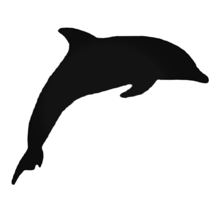 Dolphin Silhouette Stickers – Marine Ocean Decals (2-Pack)
