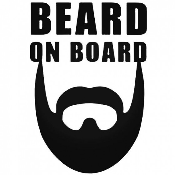 Beard On Board Sticker