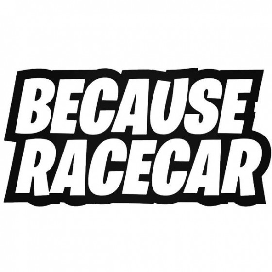 Because Race Car 2 Decal...