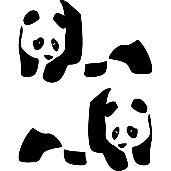 Panda Stickers – Giant Panda Bear Decals (2-Pack)