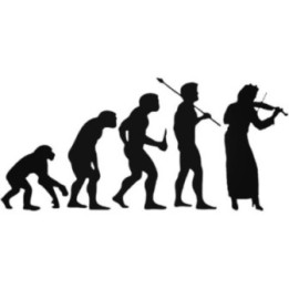 Evolution of Violin Stickers – Violinist Decals (2-Pack)