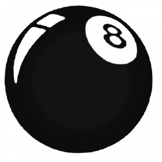 Black 8 Ball 2 Decal Sticker