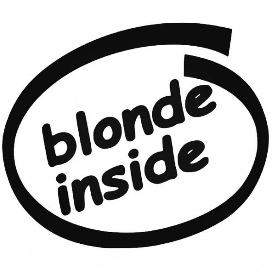 Blonde Inside 2 Decal Sticker
