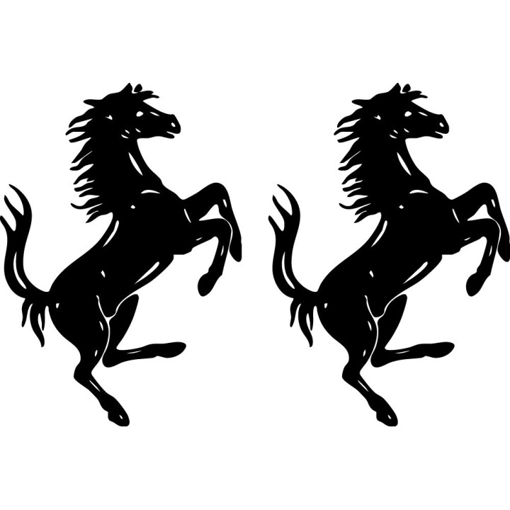 Ferrari Logo Stickers – Prancing Horse F40 SF90 Decals (2-Pack)