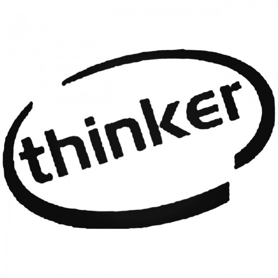 Thinker Oval Decal Sticker