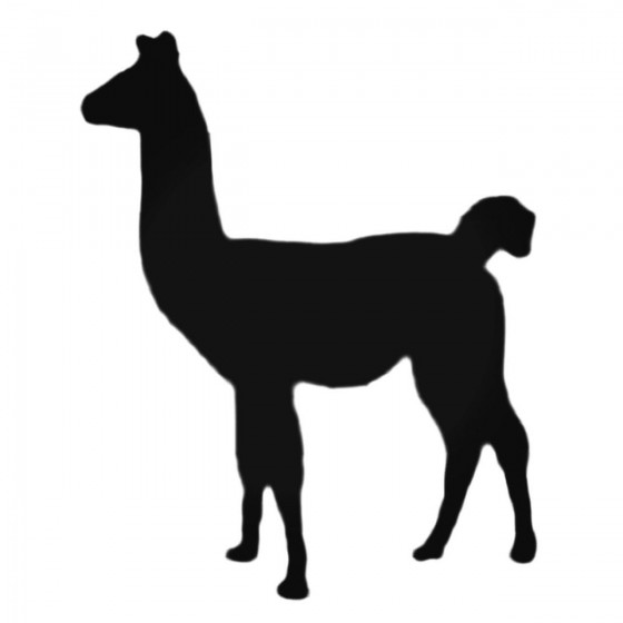 Thin Llama Decal Sticker