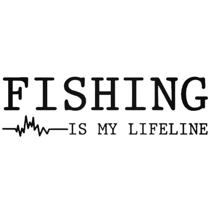 Buy Fishing Is My Lifeline Car Decal Sticker Online