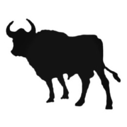 Bull Silhouette Stickers – Farm Animal Decals (2-Pack)