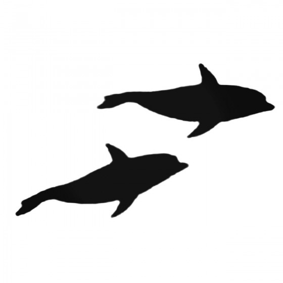 Two Dolphins Swimming Decal...