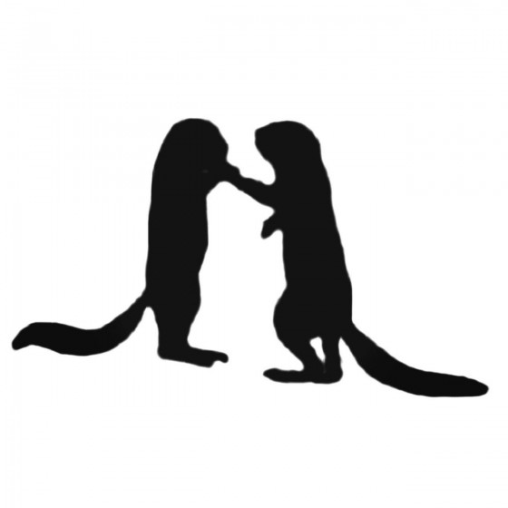 Two Ferrets Decal Sticker