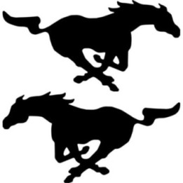 Ford Mustang Horse Stickers – GT Shelby GT500 Pony Decals (2-Pack)