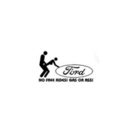 Buy Ford No Free Rides Decal Sticker Online