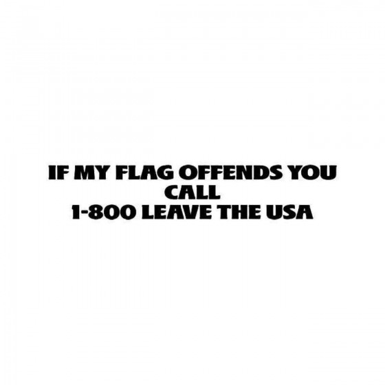 Usa Flag Leave Quote Vinyl...