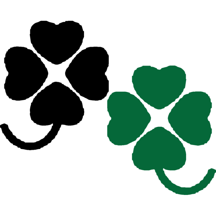 Four Leaf Clover Stickers – Lucky Shamrock Decals (2-Pack)