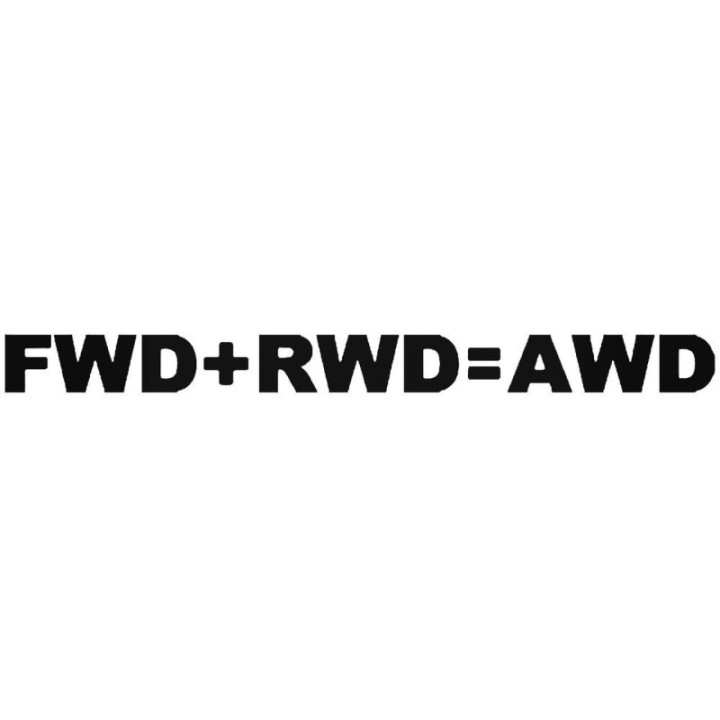 Buy Fwdrwd Awd All Wheel Drive Jdm Japanese Sticker Online