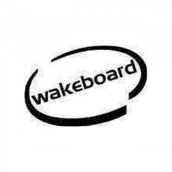 Wakeboard Oval Decal Sticker