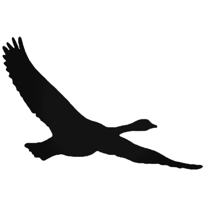 Flying Goose Silhouette Stickers – Bird Decals (2-Pack)