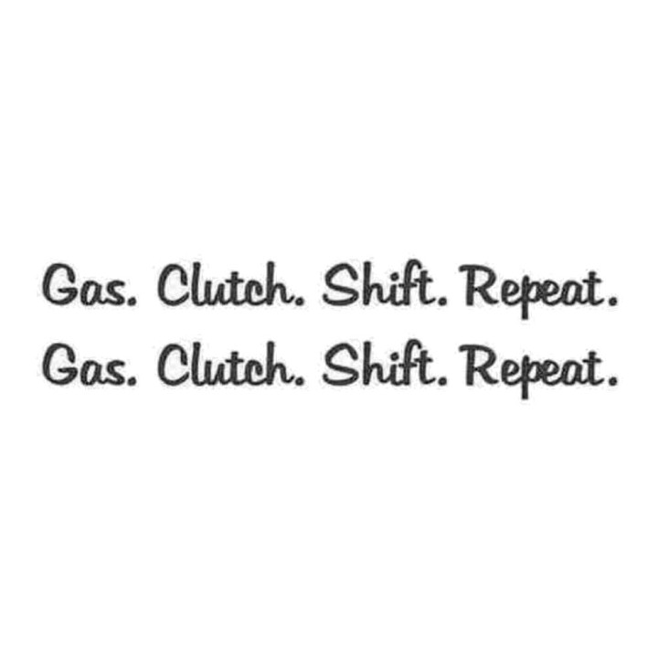 Buy Gas Clutch Shift Repeat Jdm Decal Sticker Online
