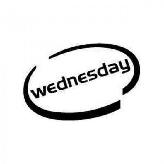 Wednesday Oval Decal Sticker